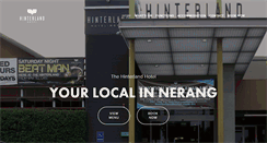 Desktop Screenshot of hinterlandhotel.com.au