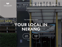 Tablet Screenshot of hinterlandhotel.com.au